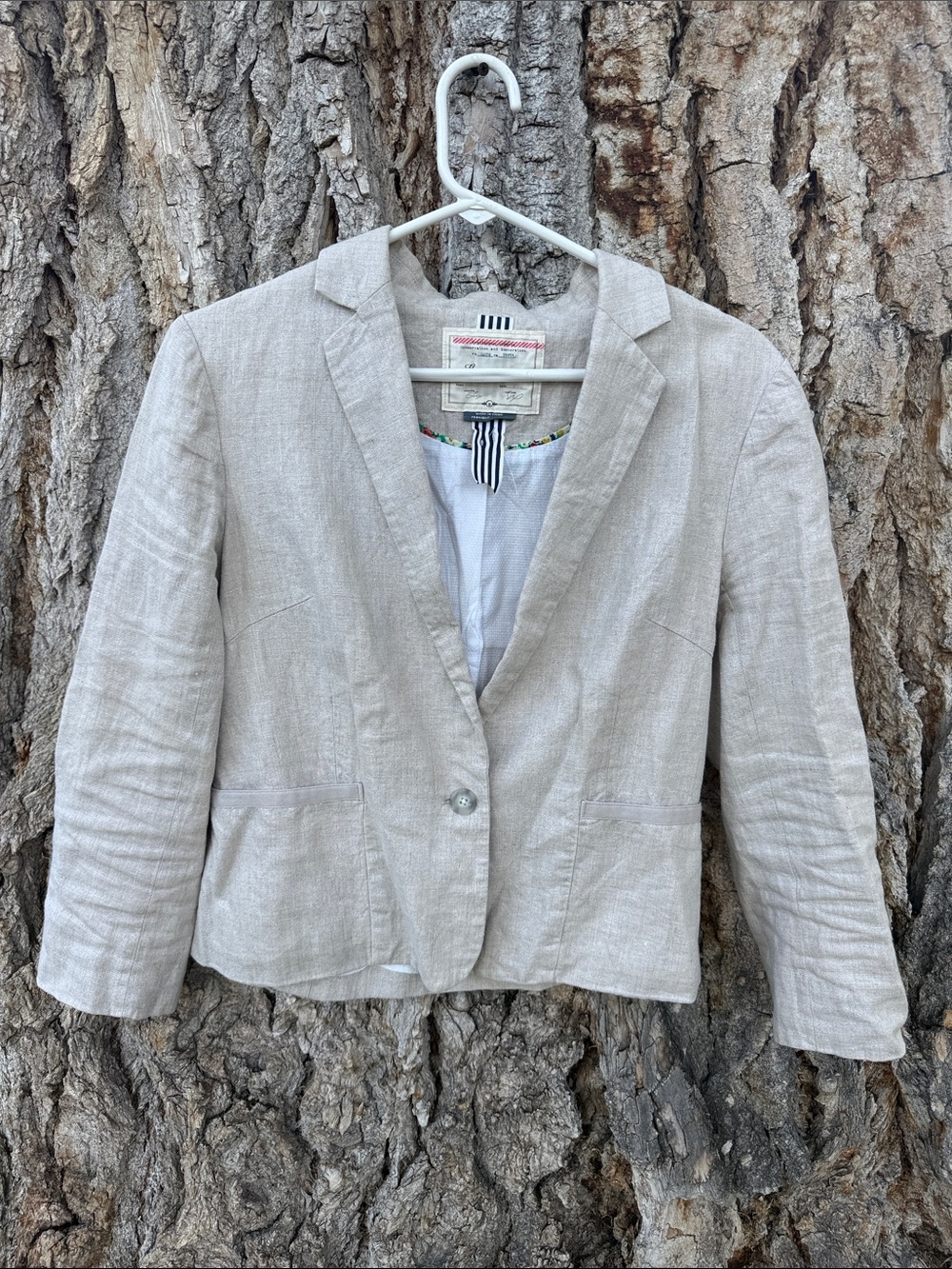 CARTONNIER linen blend fully lined blouse